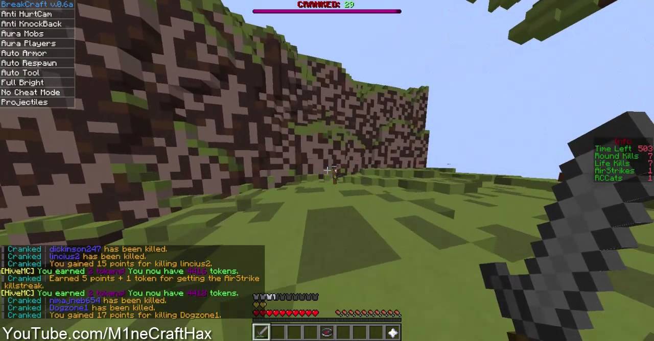 Minecraft 1.7.2 - 1.7.5 Hacked Client BreakCraft KillAura Showcase 2