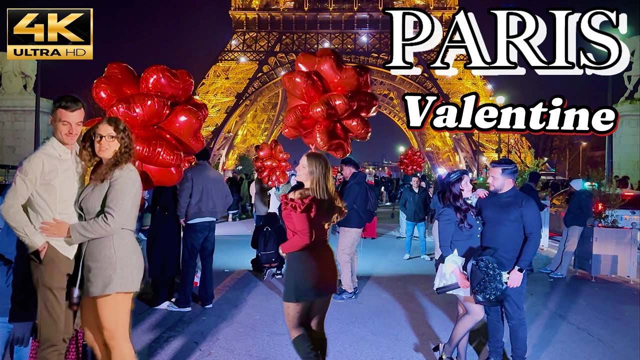💖 Paris, Valentine&rsquo;s Day 2025 🇫🇷✨The City of Love on the Most Romantic Day! 4k