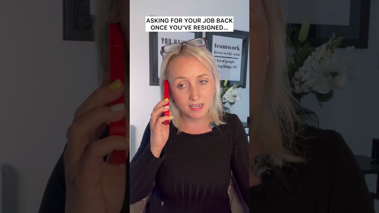 Asking for your job back once you&rsquo;ve resigned #hr #humanresources #employmentlaw #workplace