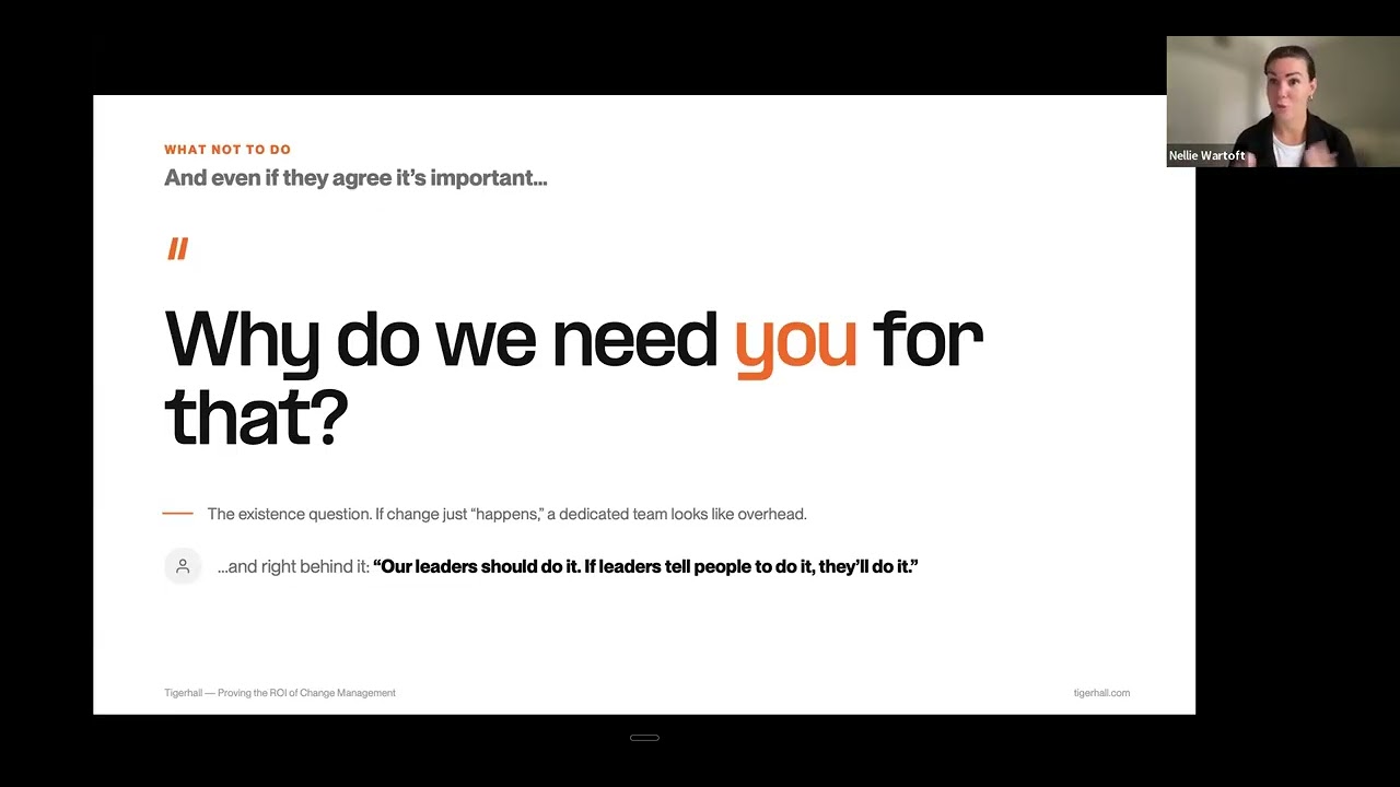 #ACMP Sponsored Webinar - Proving the ROI of Change Management Internally with Tigerhall