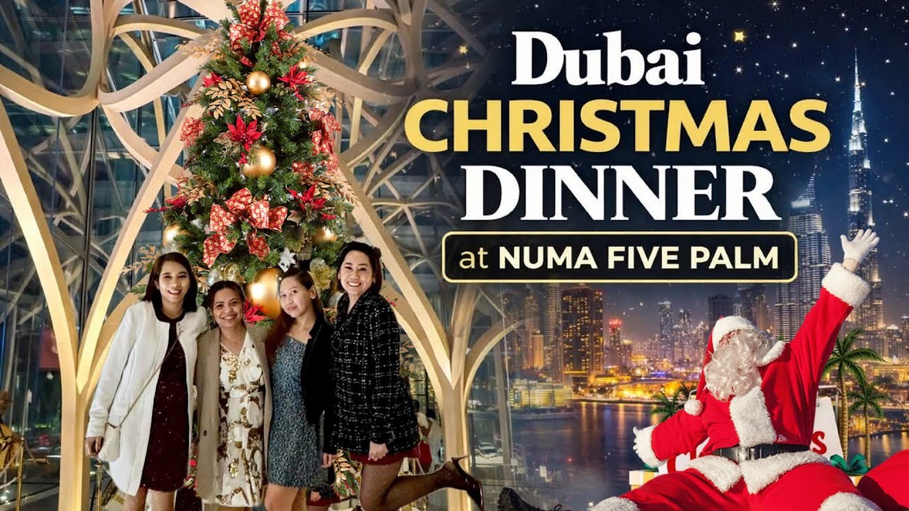 Dubai Christmas Dinner at Numa Restaurant 🍽️ | Five Palm Jumeirah Festive Night