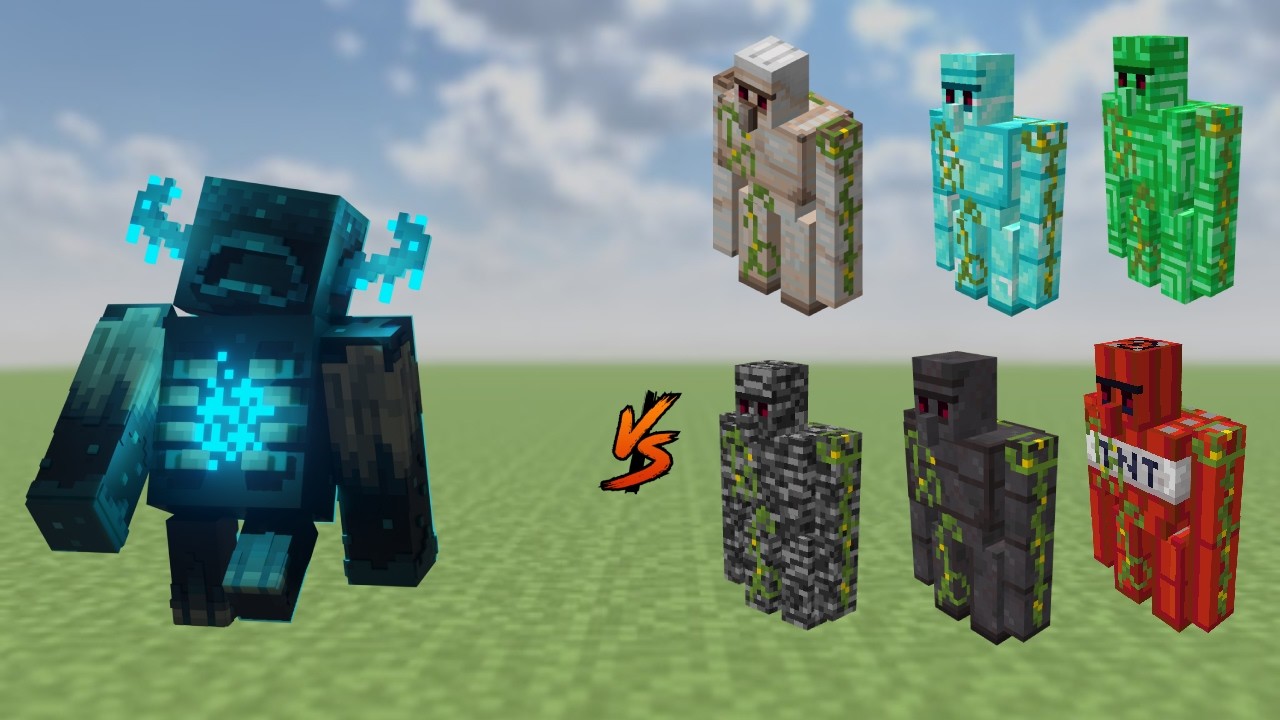 WARDEN vs  ALL OP GOLEMS!!