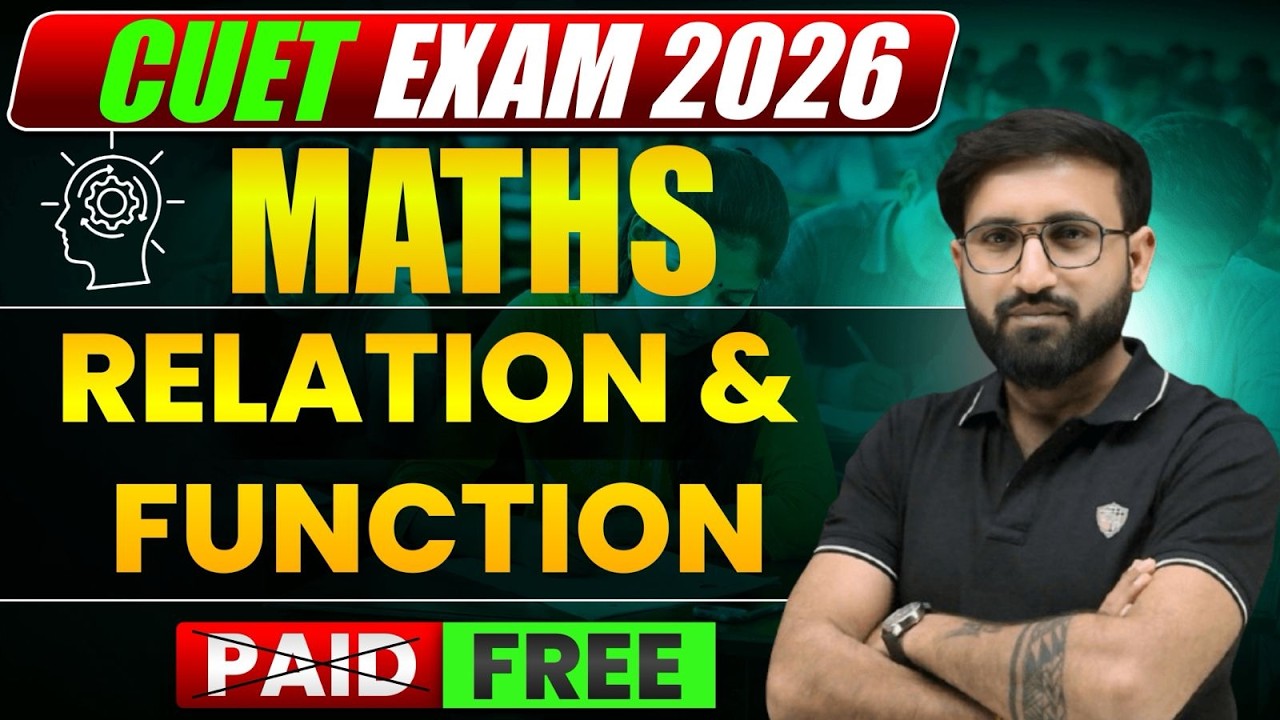 Relation & Function  part 3 || CUET 2026 || Maths