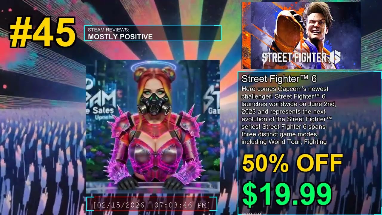 Top 41-50 Steam Game Deals - February 15, 2026