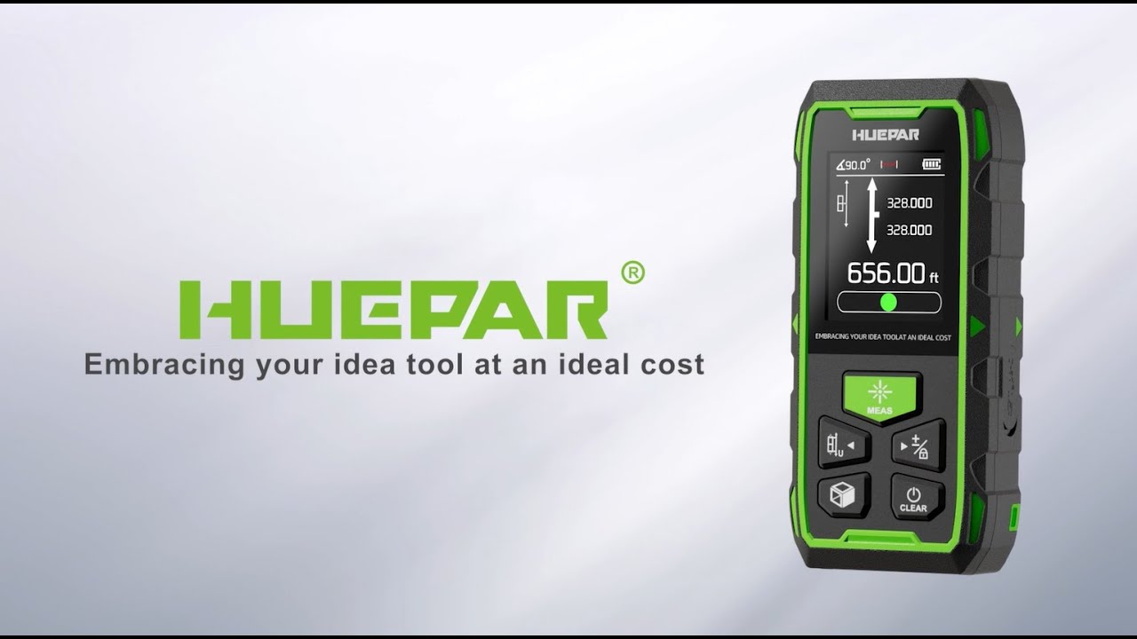 Huepar 656Ft Green-Beam Dual Laser Measuring Tool BLM-60G/BLM-100G