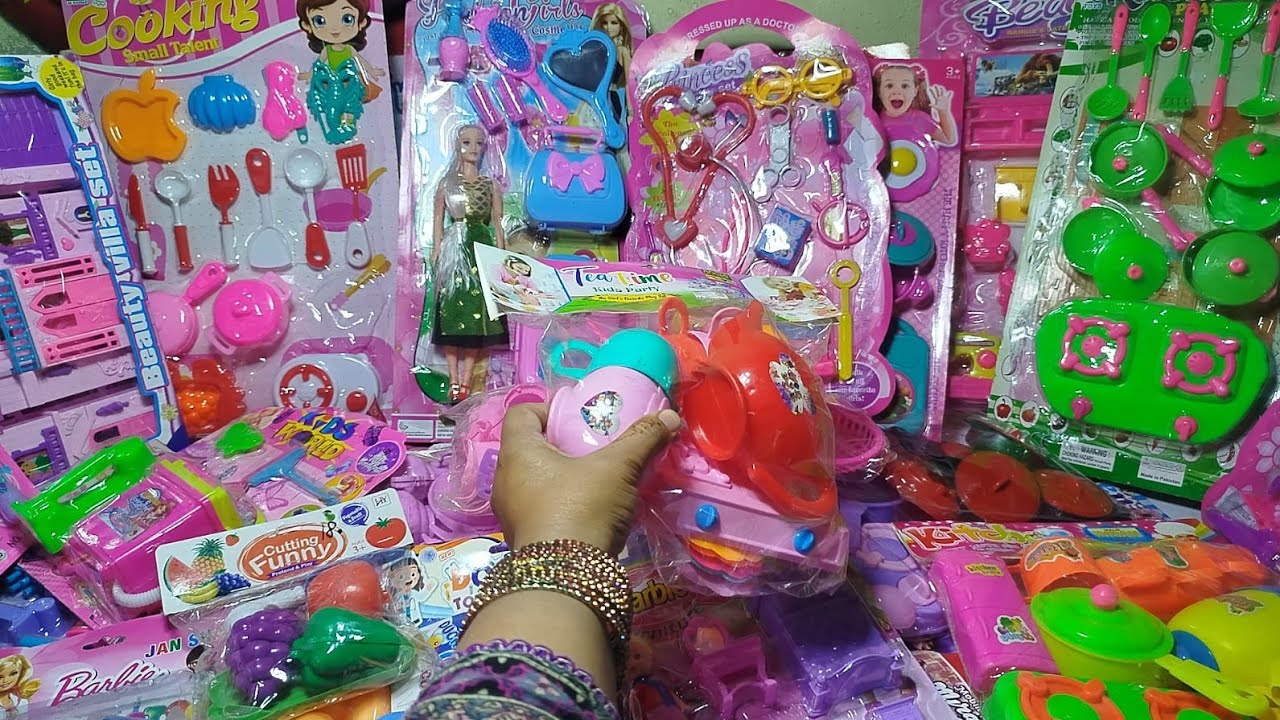4 minutes satisfying with unboxing hello kitty mini kitchen play set cooking video | cute toys Asmr