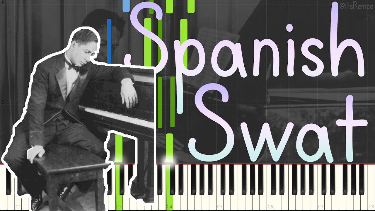 Jelly Roll Morton - Spanish Swat 1938 🎃 (Classic Tango / Habanera Jazz Piano Synthesia) [LoC]