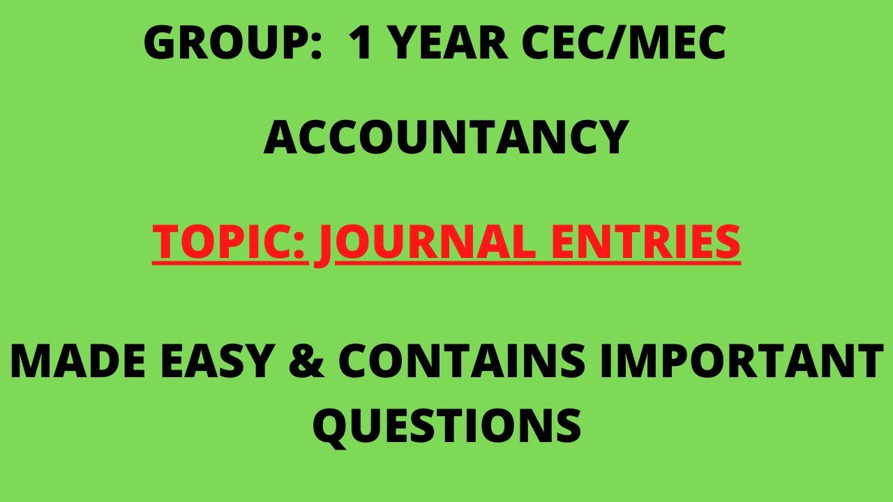 JOURNAL ENTRIES PROBLEMS|INTER 1 YEAR|CEC|MEC|IMP ANSWERS|BASICS|ACCOUNTS|CLASS 11& 12 |LIVE CLASSES