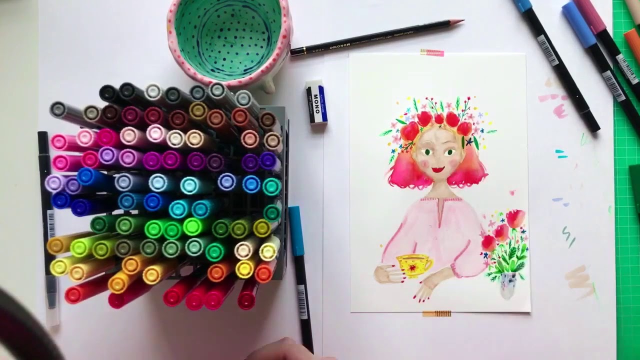 Tombow ABT Dual Brush Pens Demonstration
