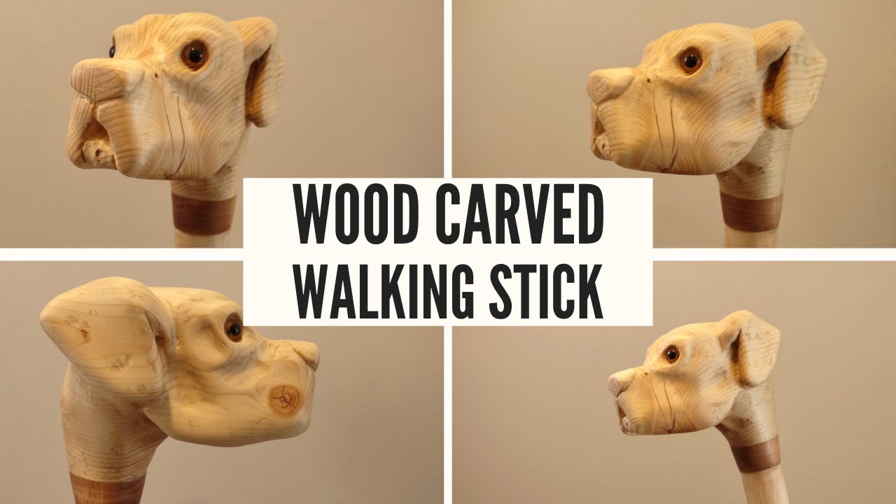 Learn to Carve a DOG Walking Stick with this Video!
