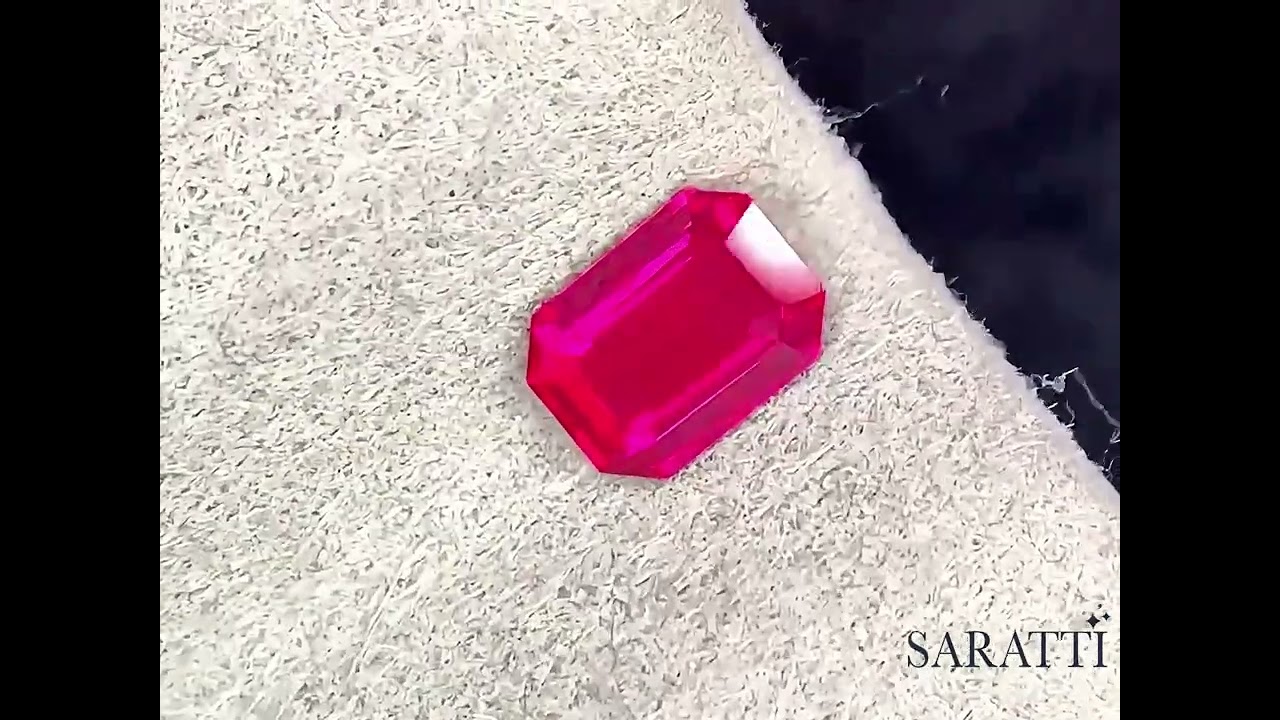 ❤️ 0.73 ct UNHEATED Pigeon Blood Ruby &ndash; Emerald Cut | Eye Clean GUILD Certified