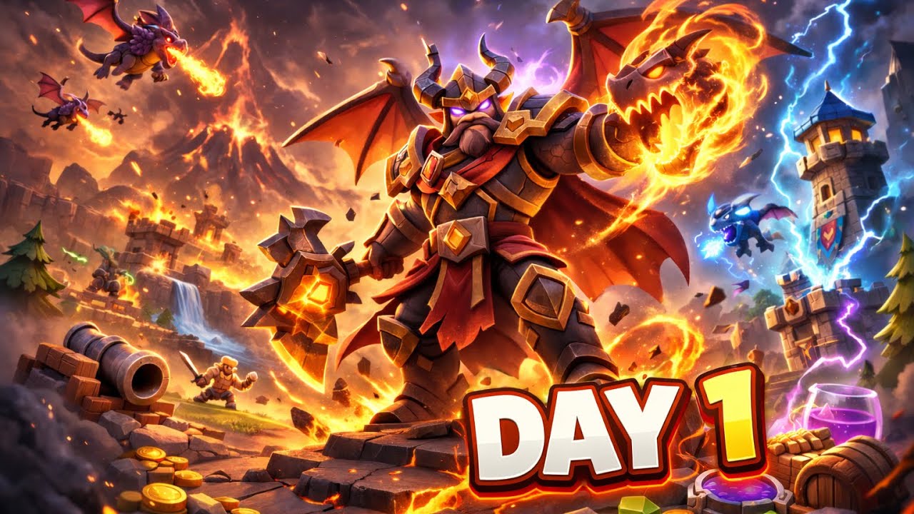 Dragon duke Strategy | Day 1 | Recorded Live Daily 1 Legend League Attacks 