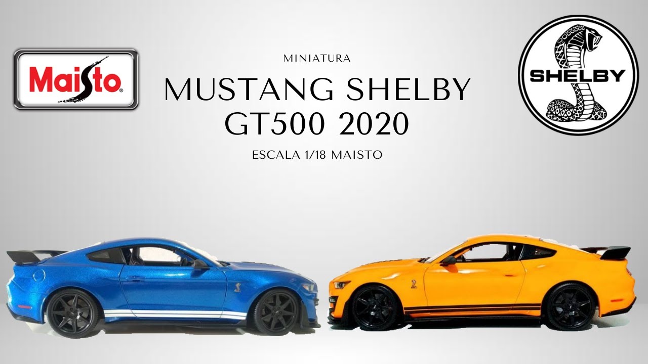 MINIATURA MUSTANG SHELBY GT500 2020 ESCALA 1/18 MAISTO | Muscle Car Miniaturas
