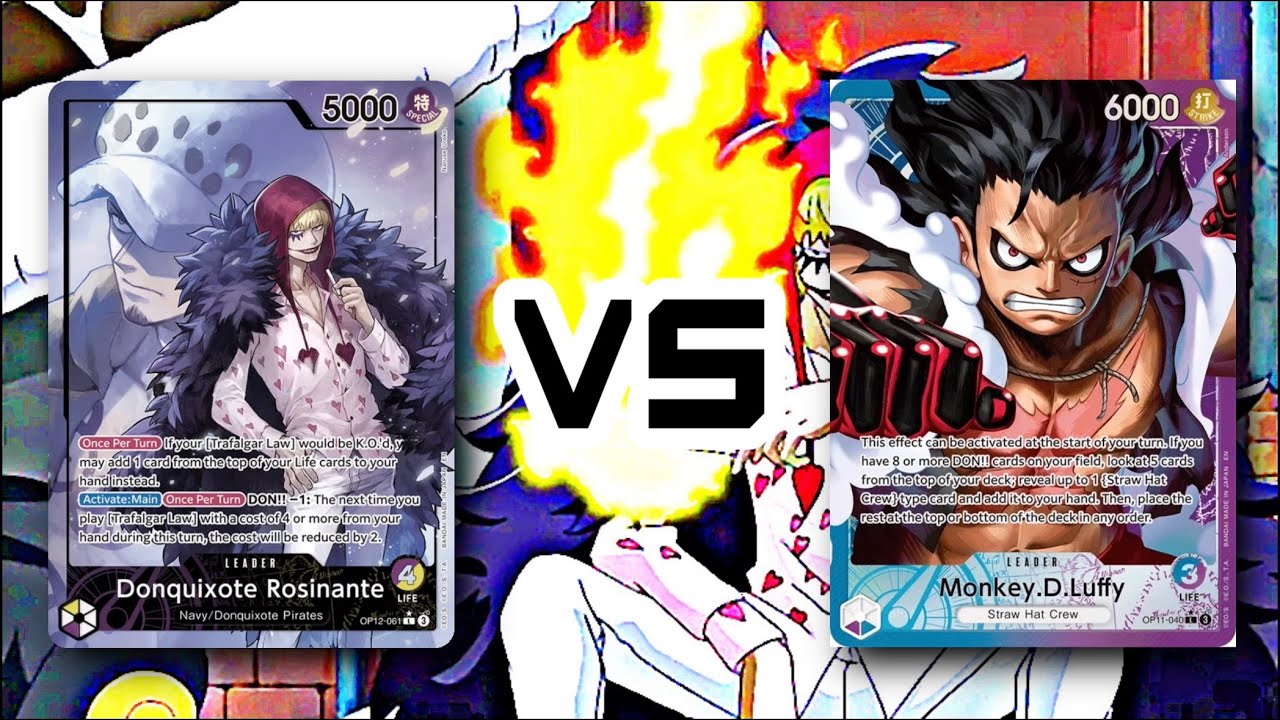 (OP14) Purple/Yellow Rosinante vs Blue/Purple Luffy