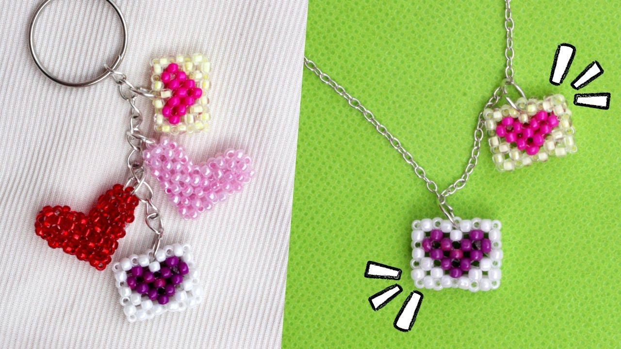 Cómo hacer un Corazón con Mostacillas Fácil ❤️| Accesorios aesthetic