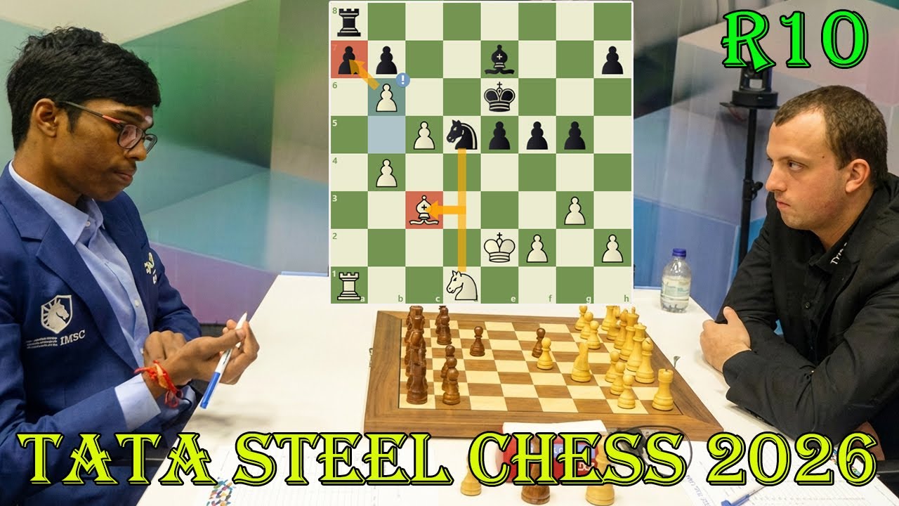 Ханс Ниманн (2725) против Праггнанандхаа (2758) || Tata Steel Chess 2026 - R10