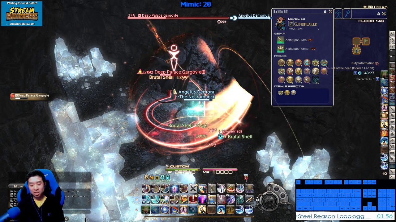 FFXIV PoTD GNB Floor (5.4) 141-200 CLEAR - Solo - Angelus Demonus