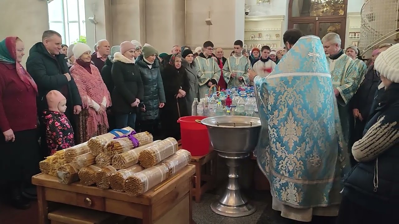 Освячення води й свічок. Стрітення Господа Бога і Спаса нашого Ісуса Христа 2026. Відеофрагменти.
