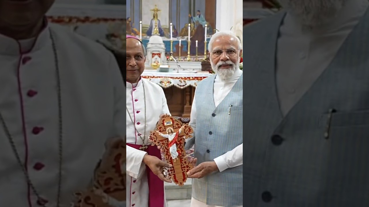 PM Modi Visits Delhi Church For Easter Celebration 🎊! #india #culture #easter