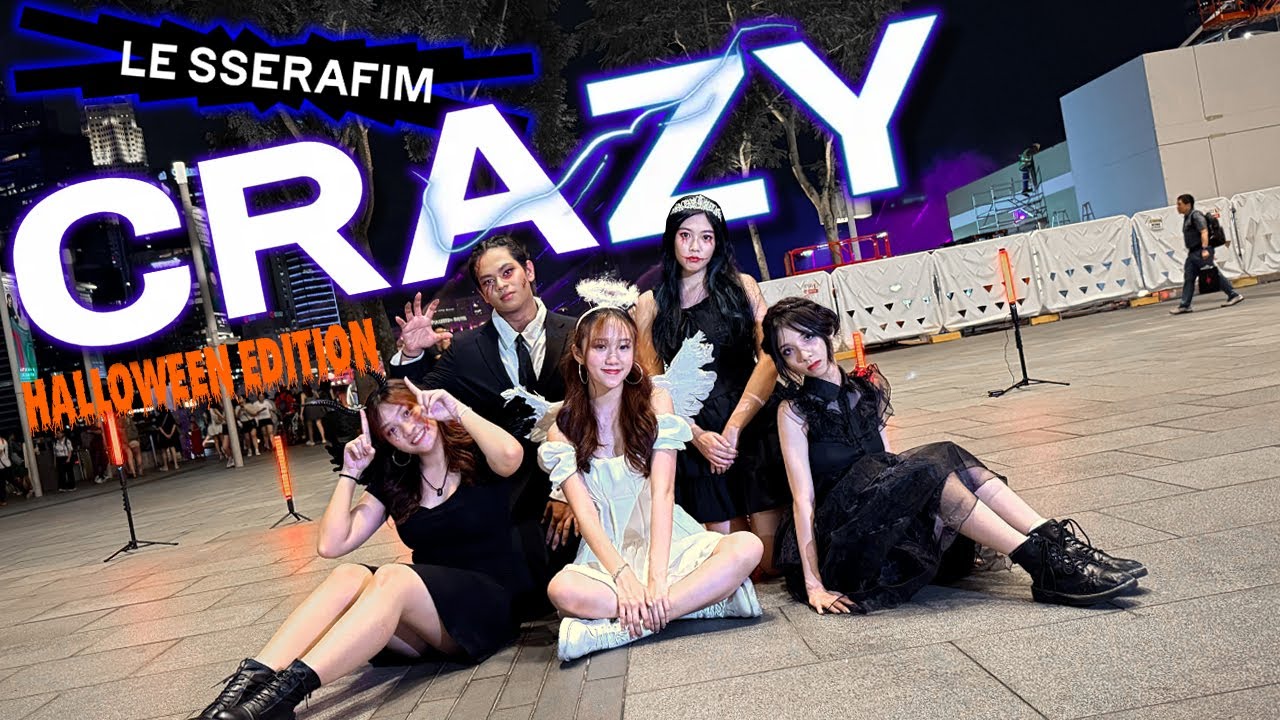 [KPOP IN PUBLIC | HALLOWEEN EDITION] LE SSERAFIM (르세라핌) - 'CRAZY' DANCE COVER | By AESTAZ SINGAPORE