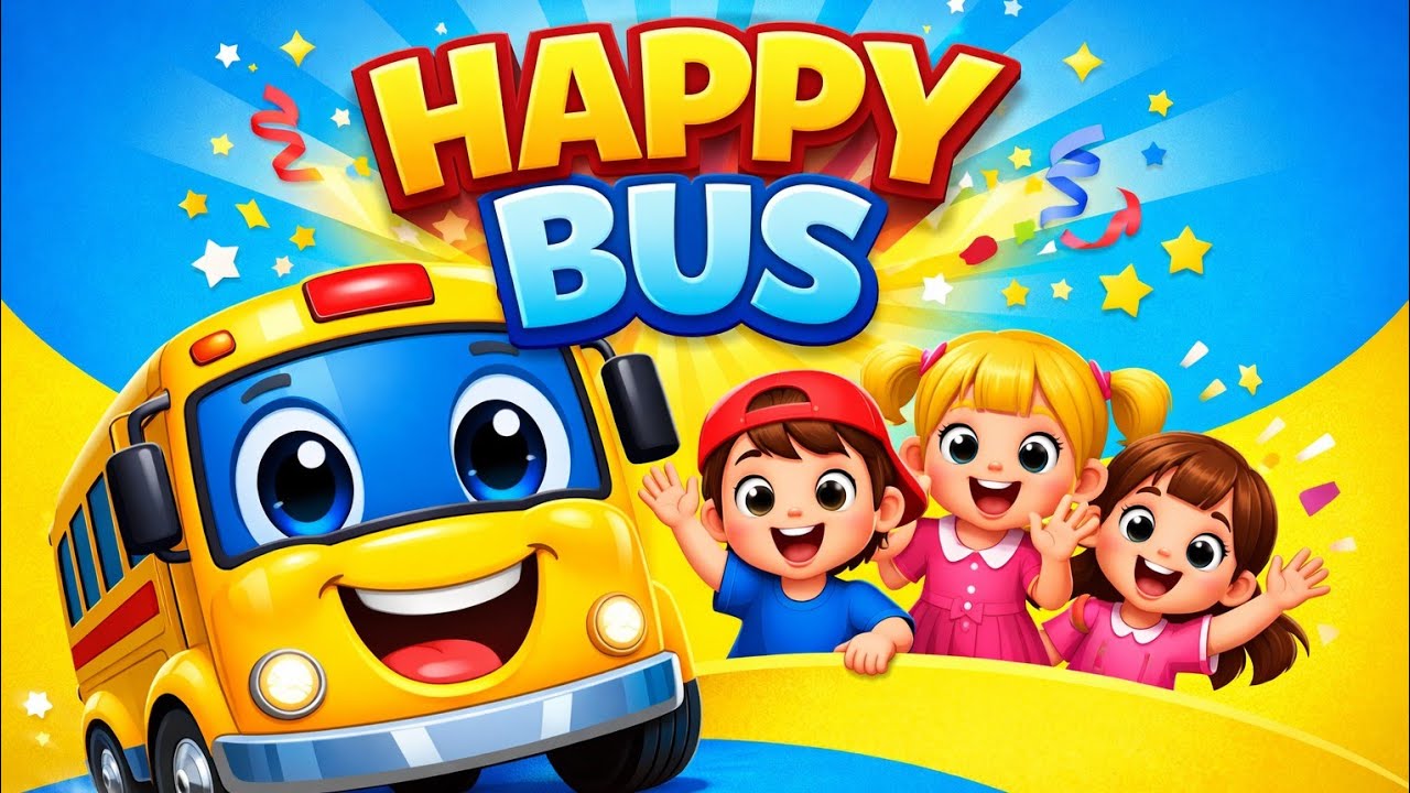 Happy Bus Song 🚌 | Fun Ride with Kids | Magic Kids Rhymes | 3D Animation
