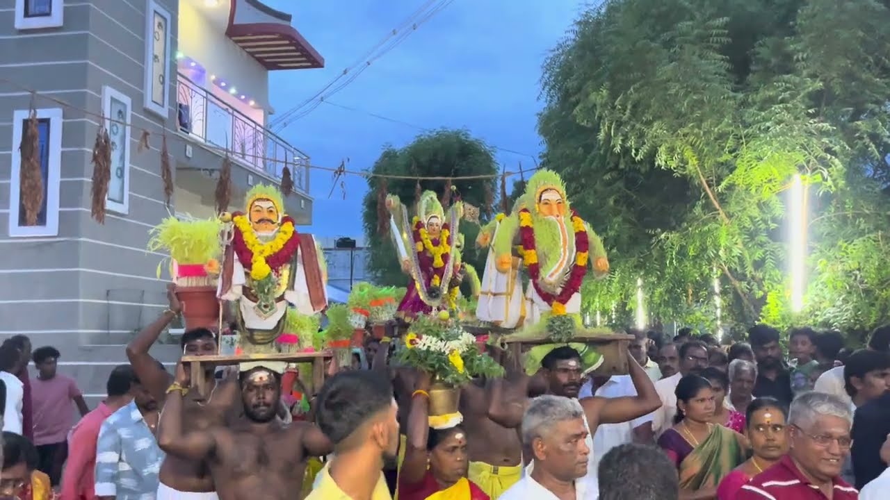 #எட்டையபுரம் பெரியதெருஸ்ரீதேவி வண்டிமலச்சிஅம்மன்கோவில் திருவிழா முளைப்பாரிஊர்வலம் #youtube #கும்மி