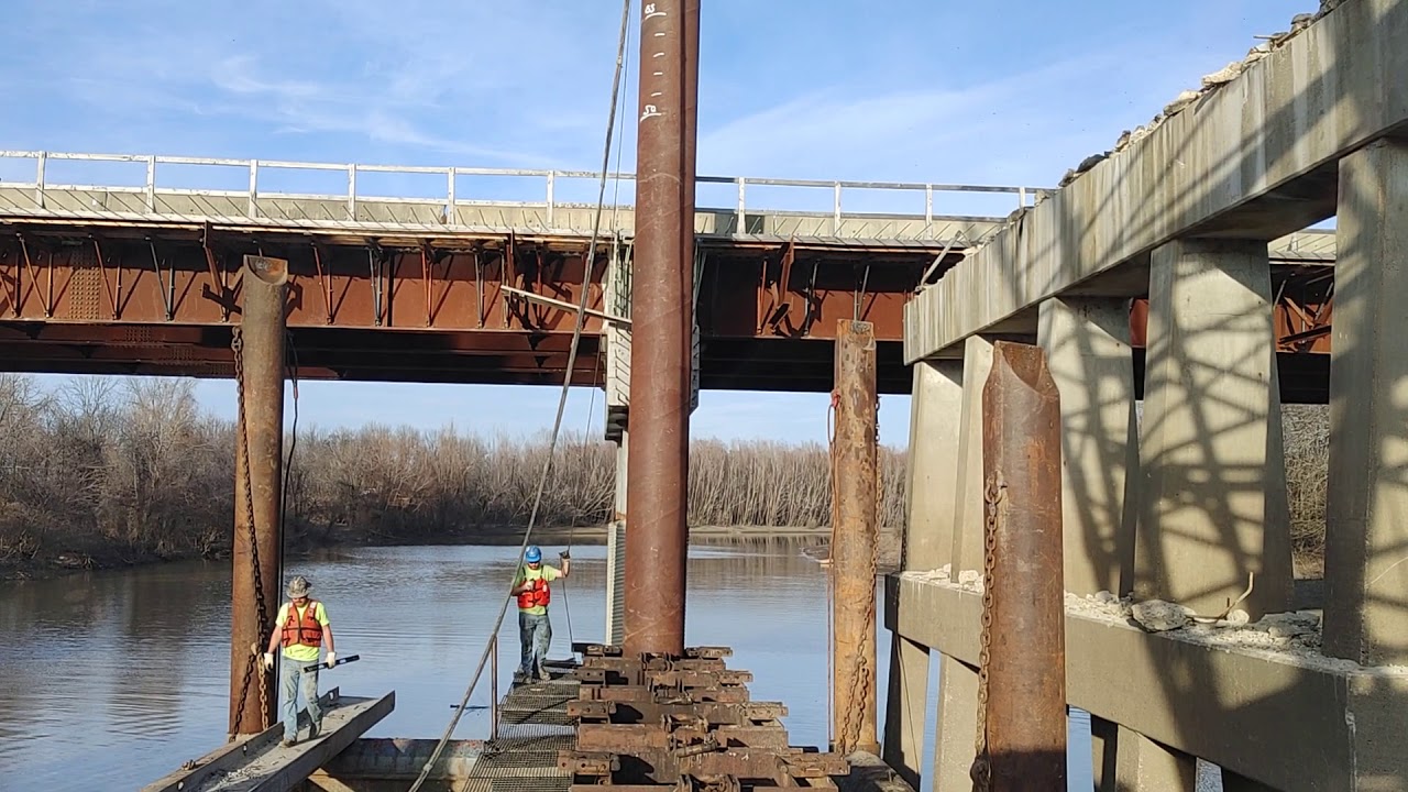 Bridge Construction: Driving Piling
