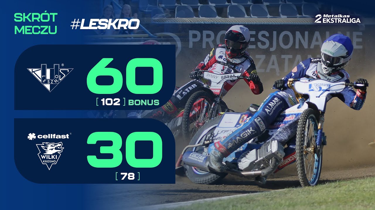 Speedway. Żużel. Mecz: Byki staranowały Wilki. Waleczny Pollestad (skr&oacute;t #LESKRO 60:30 03.08.2025)