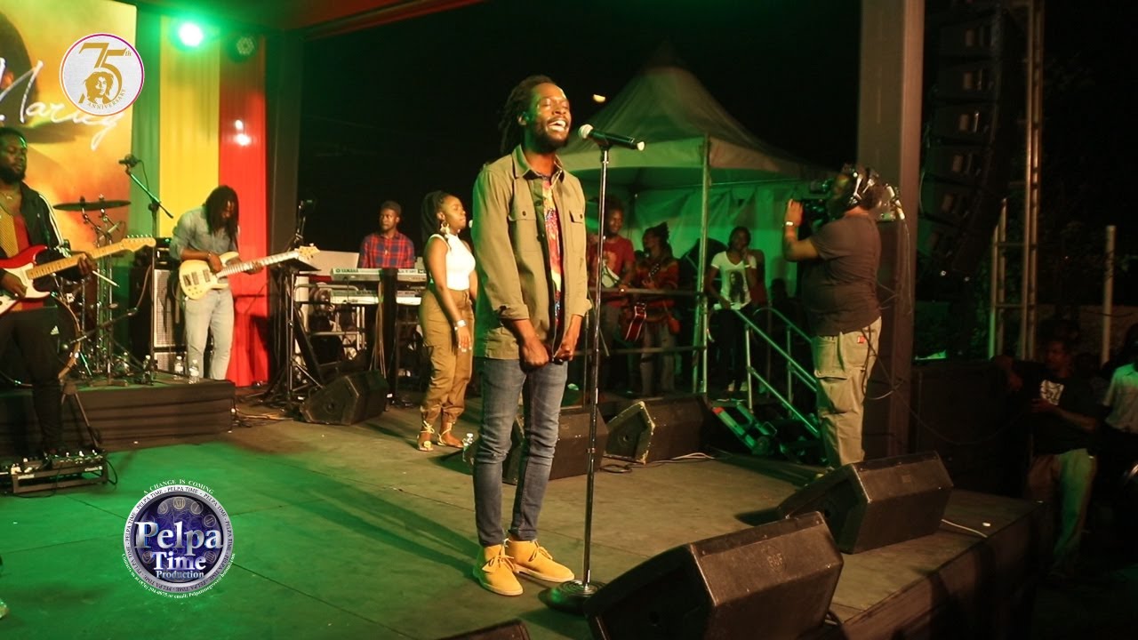 Jesse Royal shoot Vybz kartel song to the top AT BOB Marley 75th Earthstrong 2020