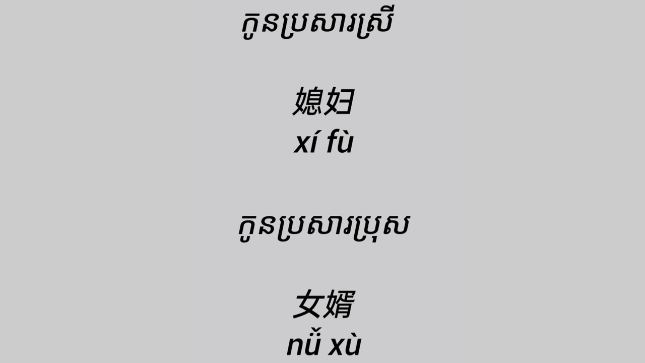 រៀនចិន ប្រយោគសំខាន់ៗប្រើប្រចាំថ្ងៃ#chineselanguage #learnchinese #学习中文 