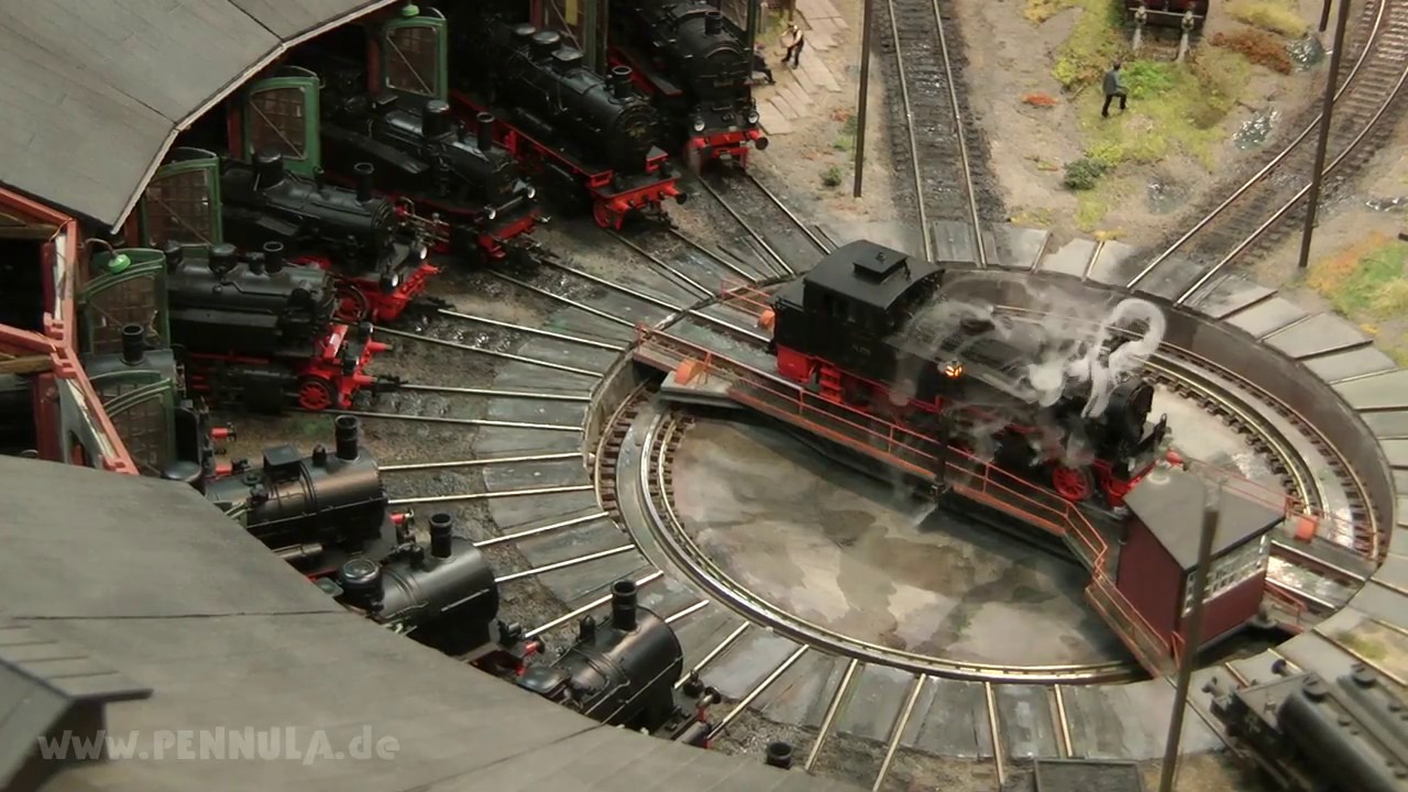 Modelleisenbahn Deutsche Reichsbahn mit Bahnbetriebswerk Belgard im Weltkrieg