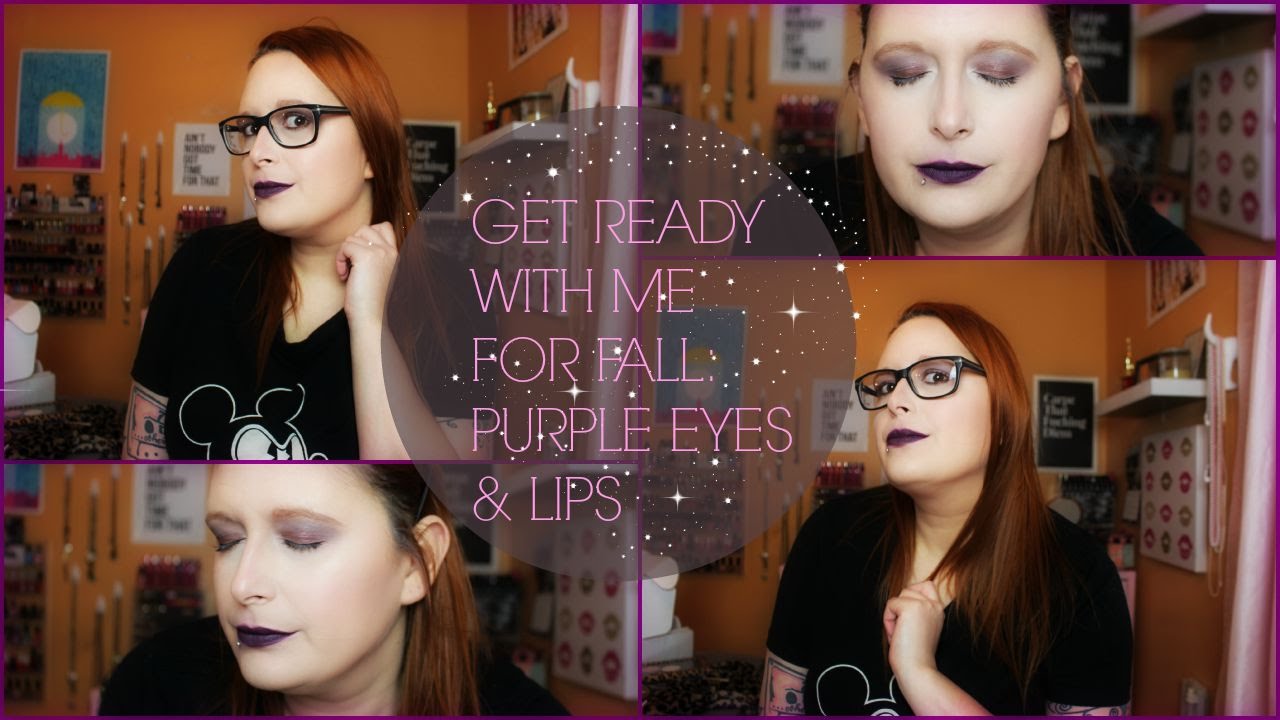 Get Ready With Me: Fall Edition | Purple Lips & Eyes Ft: Colour Pop