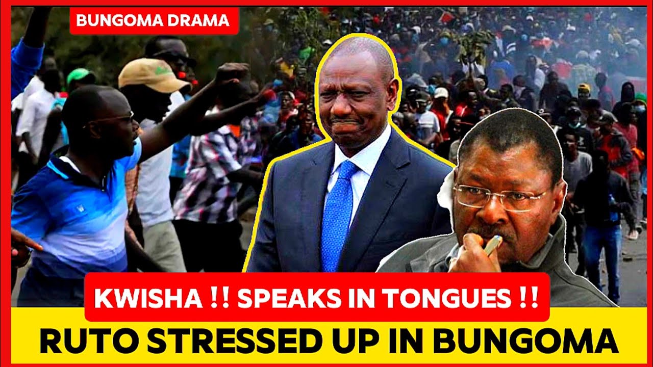 RUTO STRESSED UP IN BUNGOMA AS HE FORCED TO SPEAK IN TONGUES AS HE WORRIED OVER GACHAGUA & NYORO!!