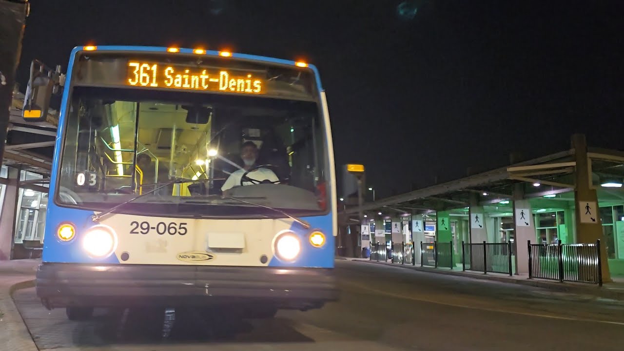 🚍 STM Montreal night bus ride aboard route 361: Saint-Denis south - aboard a 2009 Nova Bus LFS 🌃
