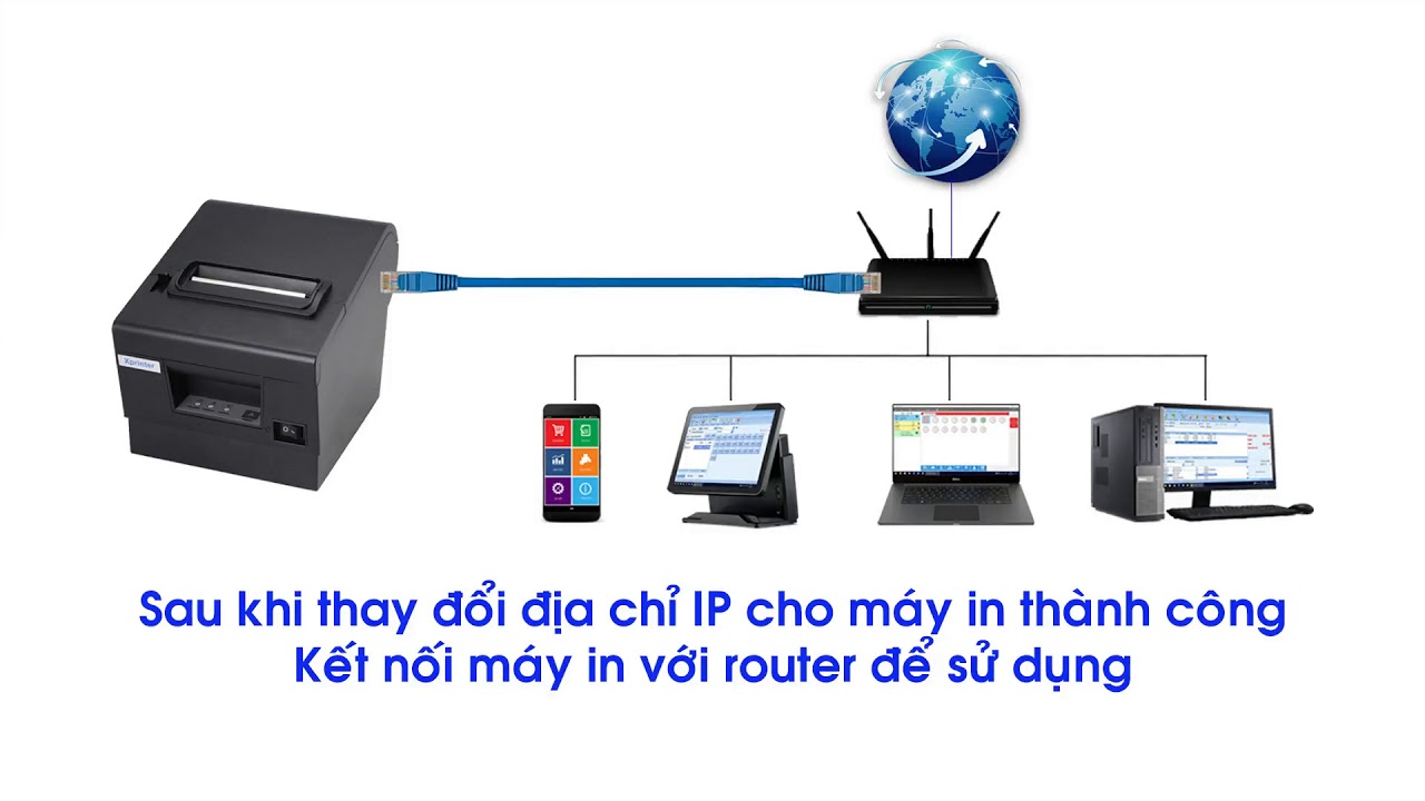 Hướng dẫn cài đặt máy in Xprinter Q200 kết nối cổng Lan: Đổi Ip, cài driver, kết nối phần mềm
