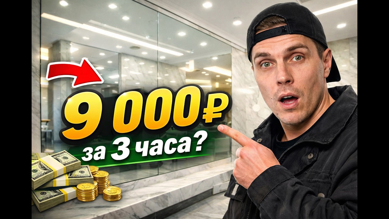 Монтаж огромного зеркала в клинике | Сколько я заработал за 3 часа