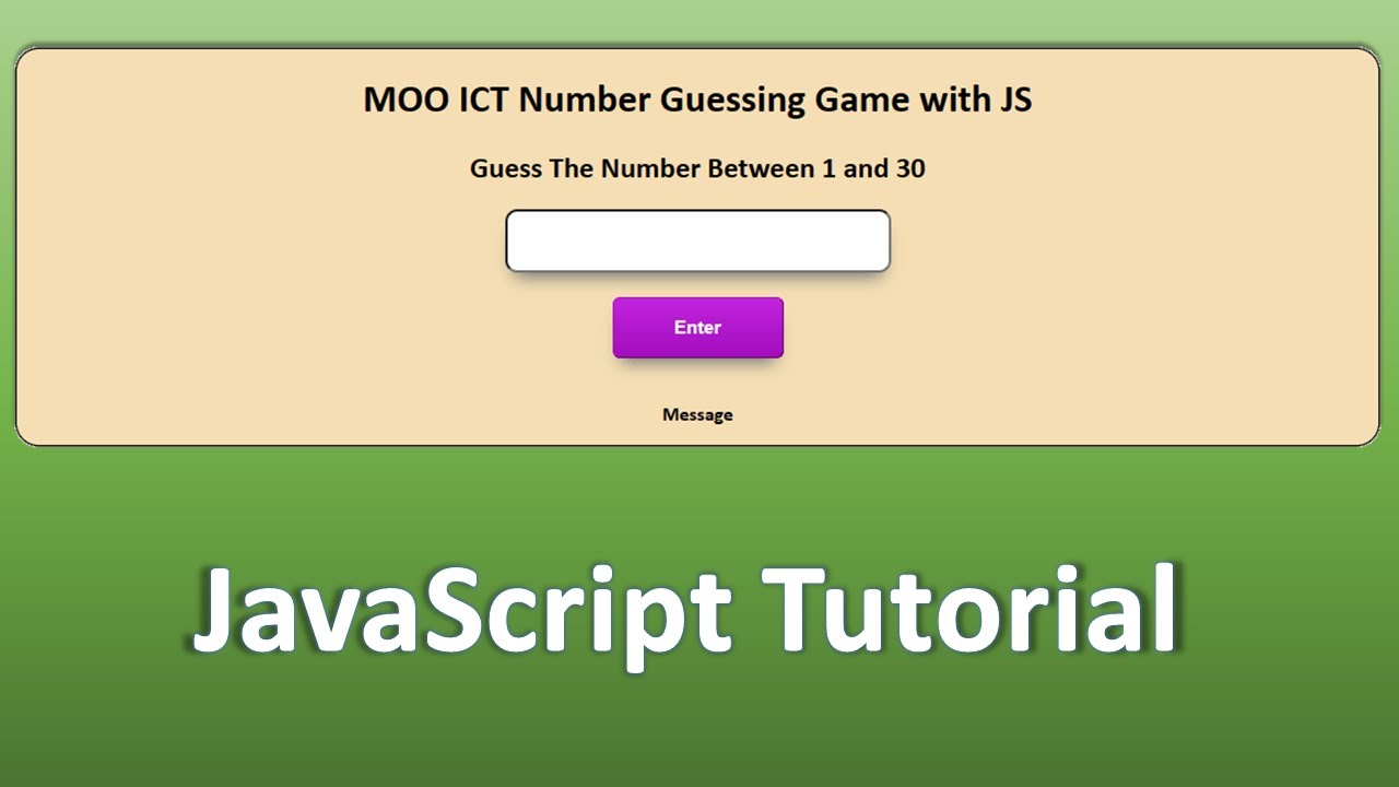 Create a simple Number Guessing Game in JavaScript
