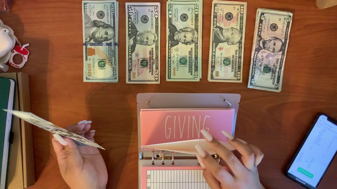 Cash Envelope Stuffing | October Paycheck #1 | 21 year old college student |Biggest cash stuffing