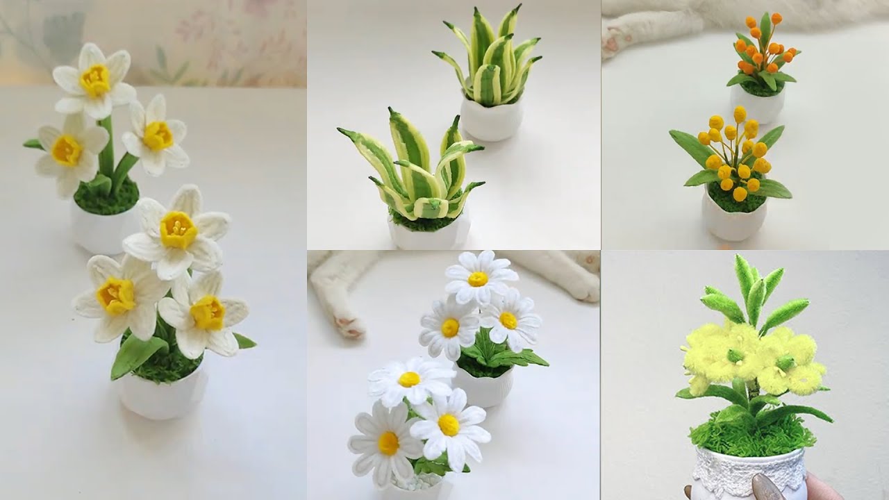 6 IDEAS💥 Pipe Cleaner Flower Tutorial | DIY Pipe Cleaner Flower | Pipe Cleaner Craft | Home Decor