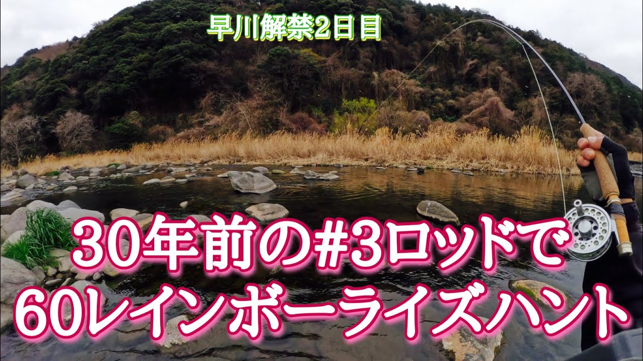 30年前の#3ロッドで60レインボーライズハント
