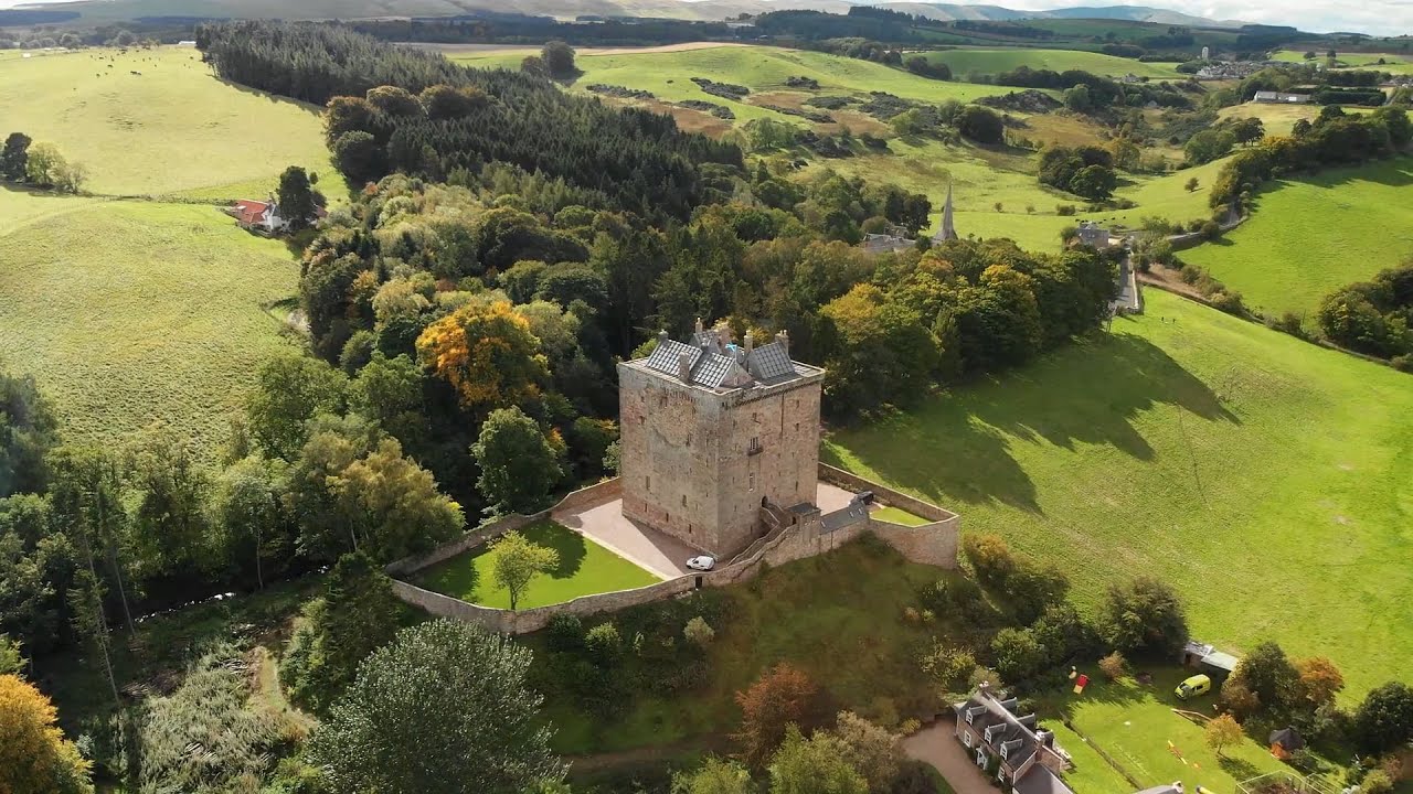 Borthwick Castle wedding video  - Pre-ceremony groom preparations with drone footage