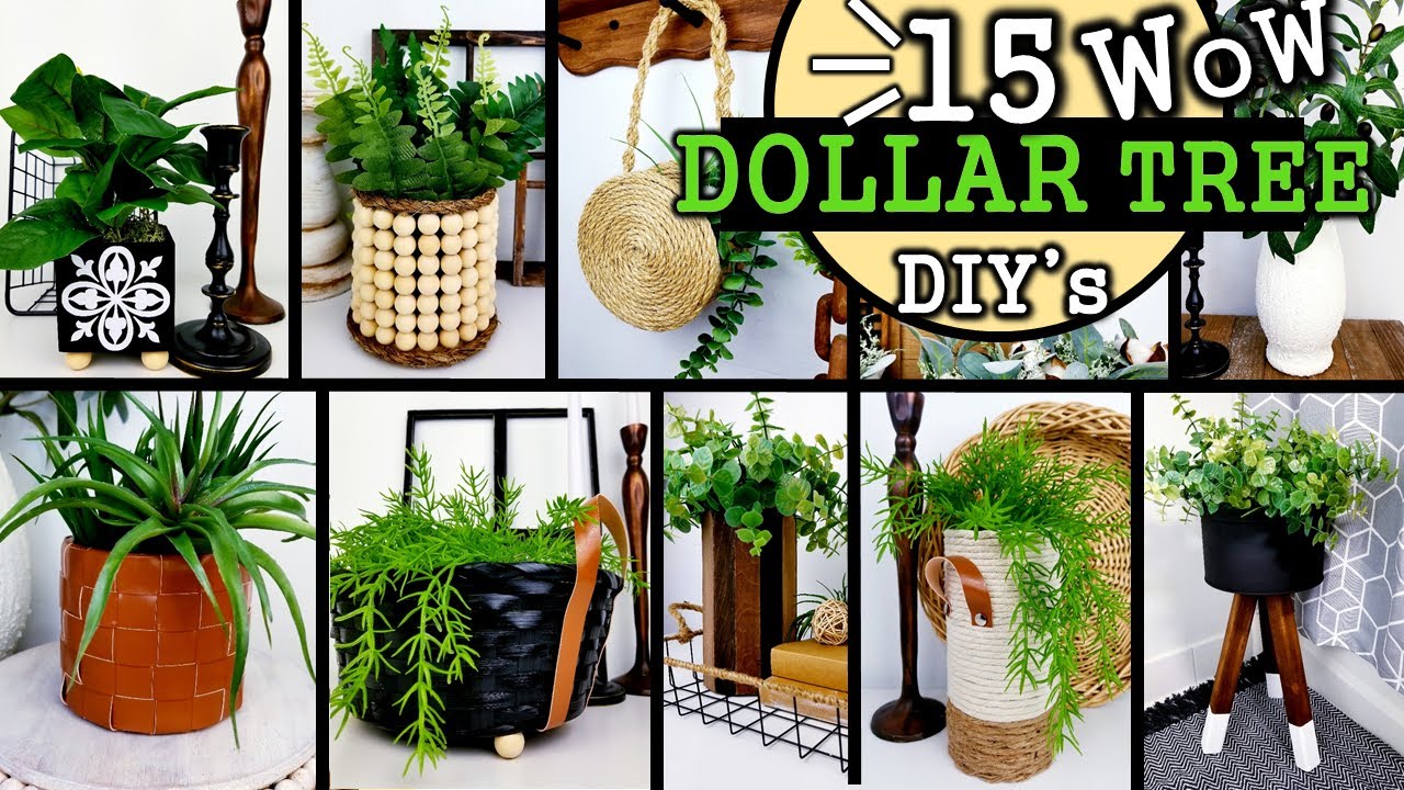 BEST $1 HIGH END DOLLAR TREE DIY'S | 15 PLANTER IDEAS to TRY