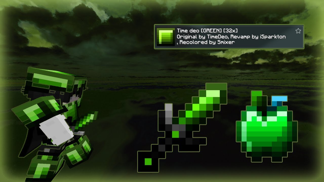 Time Deo [GREEN 32x] | MINECRAFT BEDWARS PVP TEXTURE PACK | Hypixel Bedwars PvPGym duels