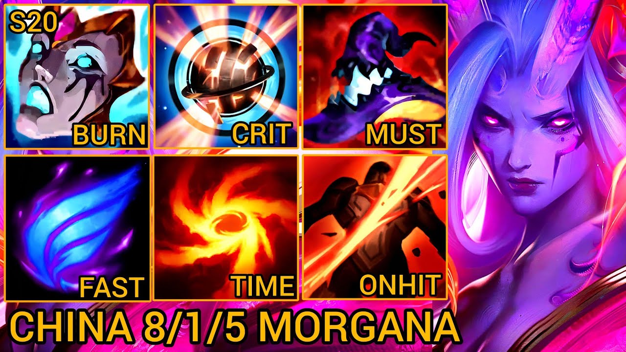 Morgana Jungle MVP Rating A+ 8/1/5 - China Wild Rift New Meta Build & Runes By Tiarty