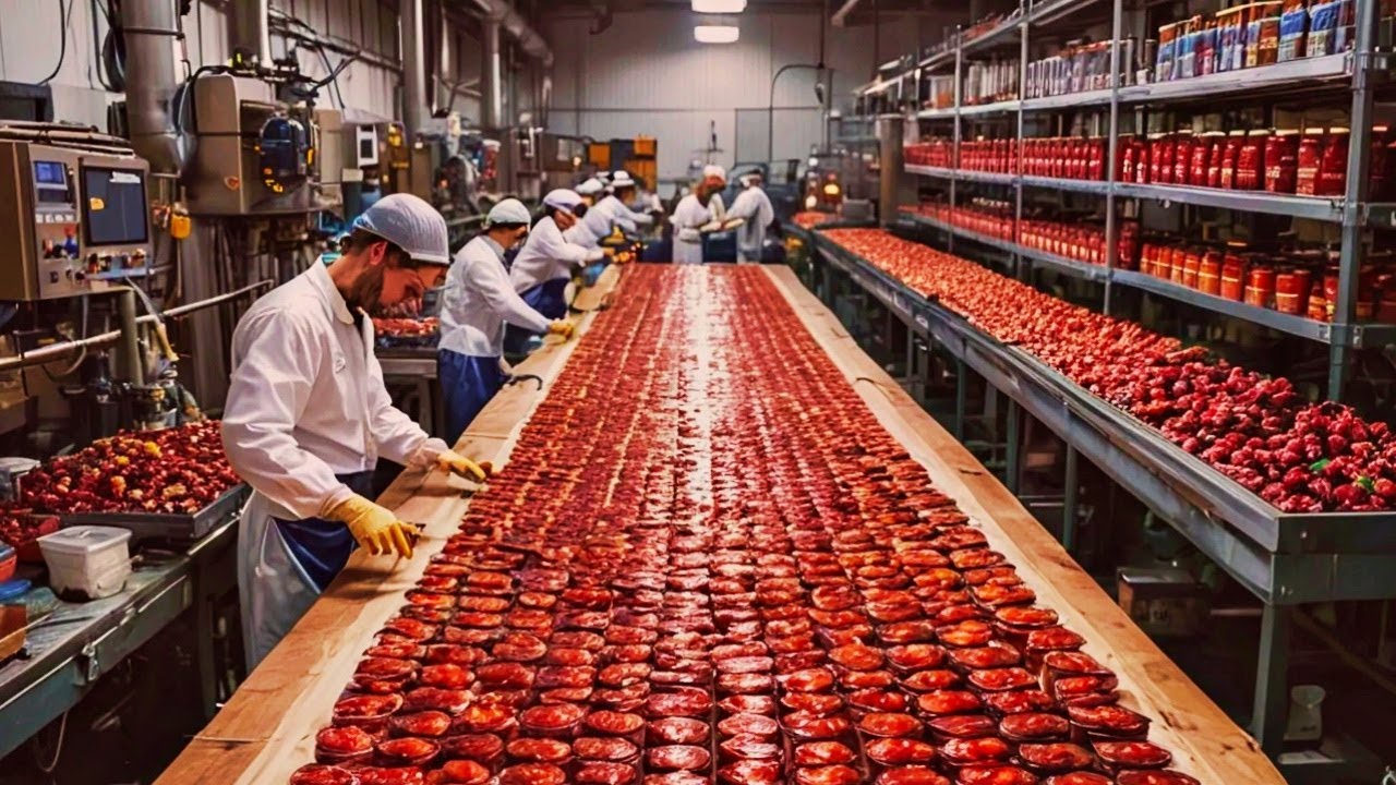 FABRICATION DE CONFITURE DE FRAISE : DÉCOUVREZ CE QUI SE PASSE À L'INTÉRIEUR DE L'USINE !