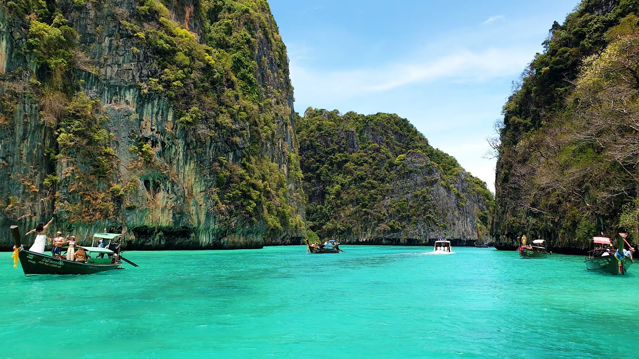 Pileh Lagoon, Koh Phi Phi islands, Thailand (2025) (4K) Pileh Bay - Ko Phi Phi Lee