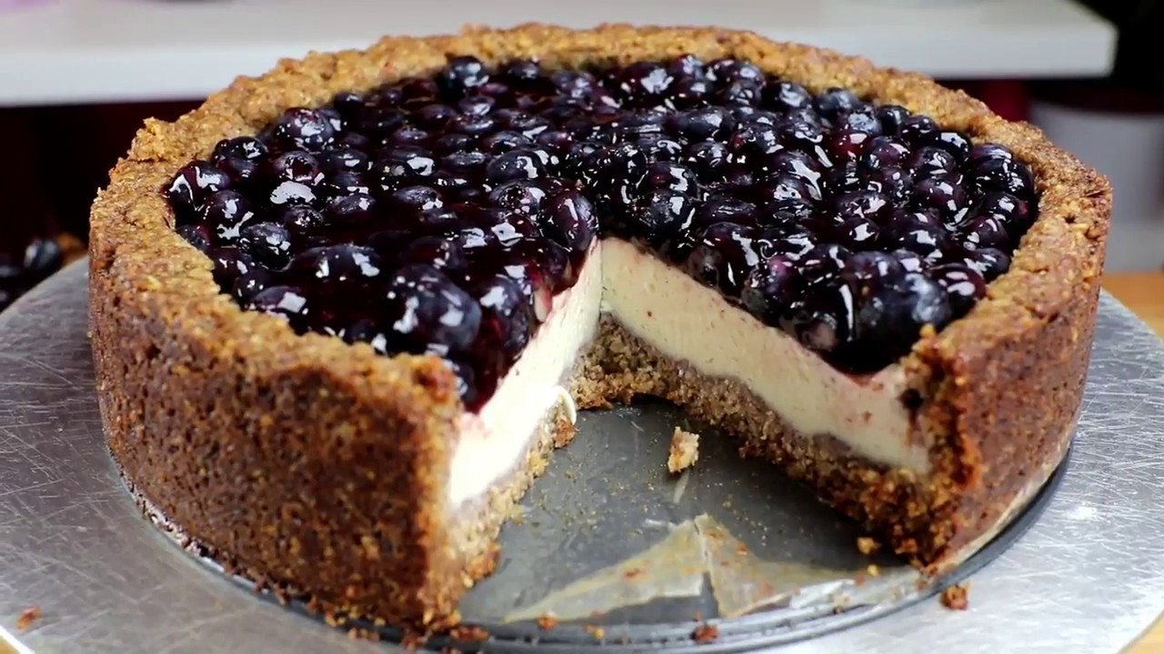 The Best Vegan Blueberry Tofu Cheesecake