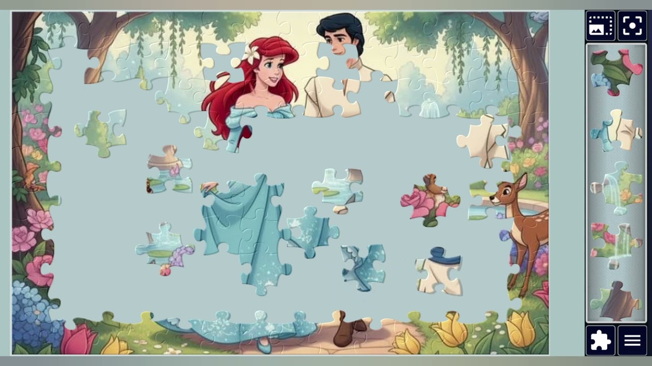 Ariel's Enchanted Garden stroll👑👑🧜🏼‍♀️✨️🪄Jigsaw puzzles🧩//Jigsaw puzzles🧩//jigsaw puzzles journey🧩//