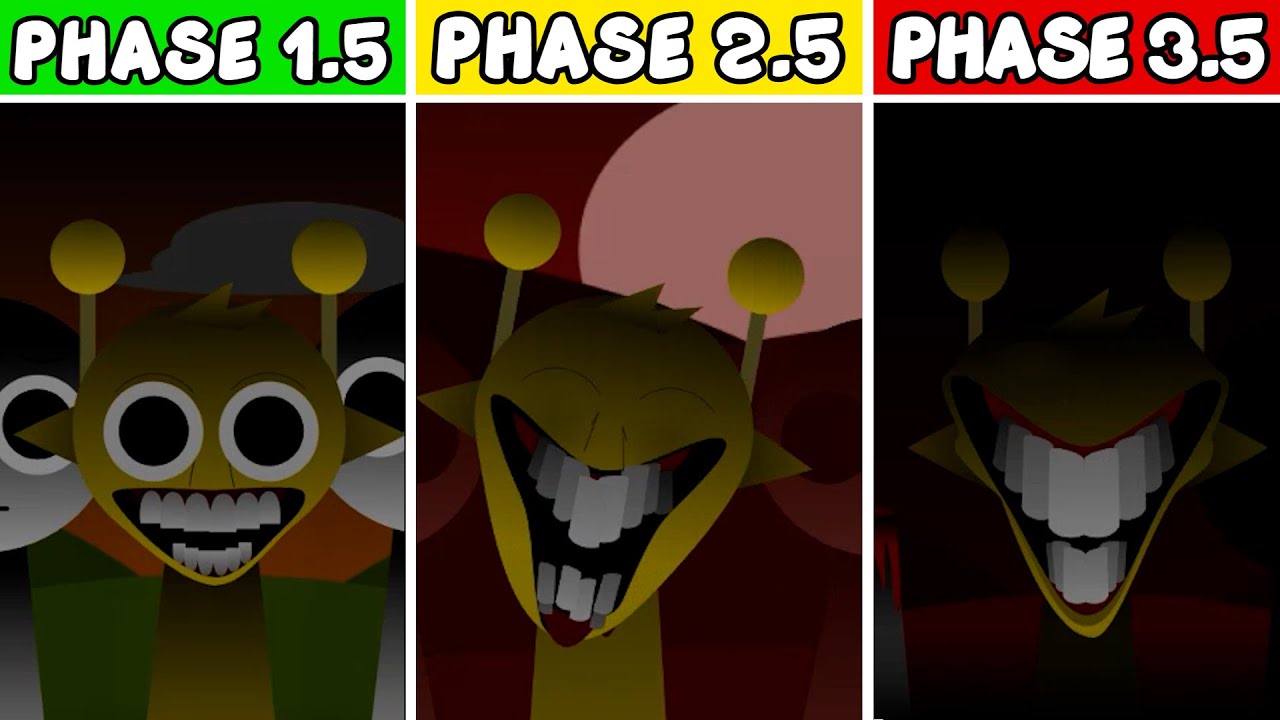 Phase 1.5 Vs Phase 2.5 Vs Phase 3.5 in Incredibox Sprunki