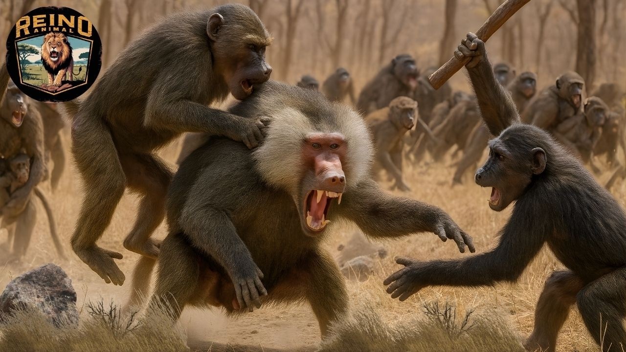 Chimpancé vs Babuino: La Migración y la Guerra Territorial #animalessalvajes | Reino Animal
